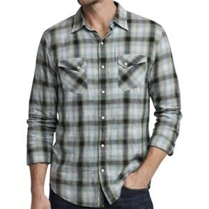 Ralph Lauren Denim & Supply Pearl Snap Button Down Shirt  Cotton Plaid Black L